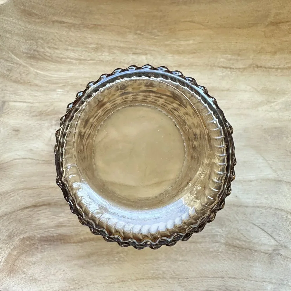 Hobnail Light Brown Glass Vase